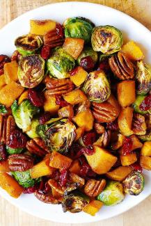 brussels sprouts and squash